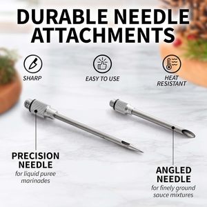<span class=keywords><strong>Zulay</strong></span> Kitchen Jeringa de Acero Inoxidable para Desgrasado de Pavo, de Grado Alimenticio, con Bulbo de Succión de Silicona, Tamaño Grande, 2 Piezas Desmontables - Product Image 3