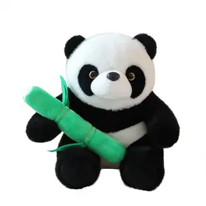 厂家创意毛绒熊猫玩具纯棉可爱毛绒动物红色毛绒熊猫玩具