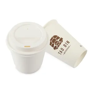 Yangrui Customized Logo Paper Cups Bubble Tea Coffee Hot Cold Drink Double Wall Paper Cups