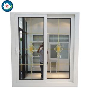 Maison en verre de sécurité bon marché portes coulissantes en verre <span class=keywords><strong>PVC</strong></span> fenêtres d'ouragan porte horizontale fronts en aluminium porte d'entrée - Product Image 5