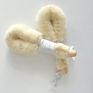 Spazzola Esfoliante per il Corpo in Fibra di Sisal Vegana, Spazzola da Doccia e Bagno, Scrubber per Esfoliazione della Schiena, Massaggiatore in Legno per la Pelle, Spazzola a Secco per il Corpo - Product Image 5