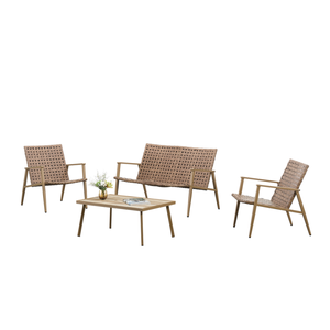 Ensemble <span class=keywords><strong>de</strong></span> <span class=keywords><strong>salon</strong></span> et table <span class=keywords><strong>de</strong></span> <span class=keywords><strong>jardin</strong></span> 4 pièces en rotin pour extérieur, directement <span class=keywords><strong>de</strong></span> l'usine - Product Image 1