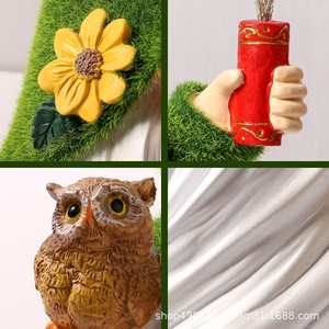 Waterproof Resin Solar <strong>Garden</strong> <strong>Ornaments</strong> for Outdoor <strong>Garden</strong> Lights-<strong>Gnome</strong> Dwarf for Christmas Balcony House Decoration - Product Image 6