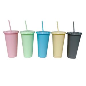 32Oz Plastic Water <b>Cups</b> With Direct Flowing <b>Straw</b> <b>and</b> <b>Lid</b> Simple Design for Back to School Camping Outdoor Activities - Product Image 4