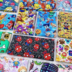 Wholesale NO MOQ graphic print 95% cotton 5% spandex lycra custom digital printing sewing jersey fabric for baby kids clothing