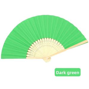 Abanico Plegable de Bambú Hecho <span class=keywords><strong>a</strong></span> <span class=keywords><strong>Mano</strong></span>, Ecológico, Personalizable, Multicolor, con Decoración Pintada en Tela Lisa, Venta al Por Mayor - Product Image 5