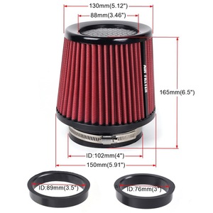 Filtro de Aire de 76mm, Tipo Hongo, Color Rojo, para Mejorar el Rendimiento del Automóvil, 3-4 Pulgadas - Product Image 2