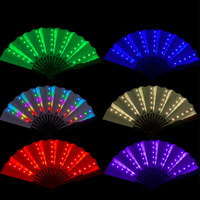 Ventilateur LED pliable avec lumière dansante, accessoires de performance de scène pour spectacles nocturnes, fêtes, nouveautés, ventilateur