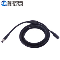 Conector Circular Automotriz de 5 Pines, Macho M12, Acero Inoxidable, Impermeable IP67, con Conector USB