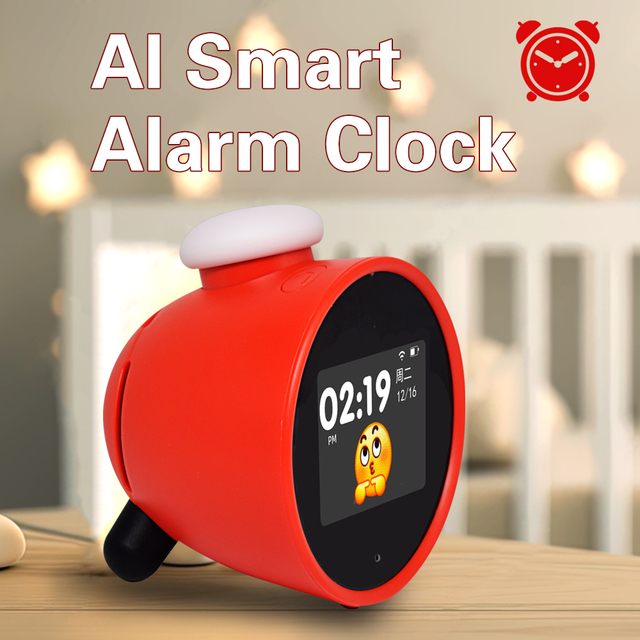 Children's Artificial Intelligence Alarm Clock 2.8" LCD WiFi Enabled MP3 Playback Wireless Voice Control Timer Rotatable Design