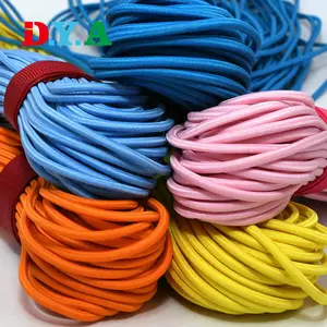 Высококачественный цветной круглый эластичный шнур на заказ 1 мм/2 мм/3 мм/4 мм, эластичный шнур для курток