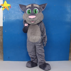 <span class=keywords><strong>Disfraz</strong></span> de Mascota de Gato Gris Funtoys CE, <span class=keywords><strong>Disfraz</strong></span> de Personaje de Dibujos Animados, Mascota de Adulto con Nariz Rosa y Palmas para <span class=keywords><strong>Halloween</strong></span> - Product Image 2