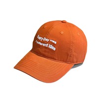 Casquette de baseball brodée avec lettres, ajustable, 6 panneaux, en sergé de coton, style Dad Hat, à large bord, pour le quotidien et les activités de plein air