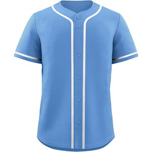 Maillot de baseball pour hommes et femmes, manches courtes, coupe classique, en polyester anti-humidité, vierge pour impression par sublimation, chemise de sport - Product Image 1