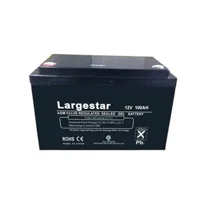 Batterie 12v 100ah, gel, à cycle profond, livraison depuis l'usine