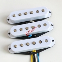 Donlis 1 Ensemble Micro Guitare Simple DS53 Années 60 Vintage Alnico 5 ST Avec Bobine à Bâtis Plats pour Guitares SSS de Qualité