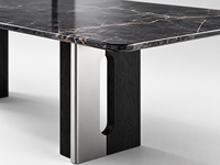 Table à manger rectangulaire en marbre naturel, mobilier de salle à manger moderne en pierre frittée pour la maison, l'hôtel, l'appartement, durable et écologique