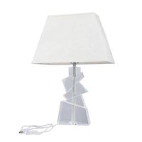 Éclairage LED moderne pour la maison, nouveau style, base en verre cristal K9 massif, écologique, taille personnalisée, table de chevet octogonale gravée