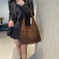 Sac à main en similicuir à franges pour femmes, nouveau sac à bandoulière tendance, sacs à franges personnalisés, sacs fourre-tout pour femmes