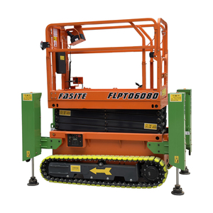 Plataforma elevadora de tijera sobre orugas de acero hidráulica de servicio pesado 2025 con giro de radio cero FLPT0608M - Product Image 1