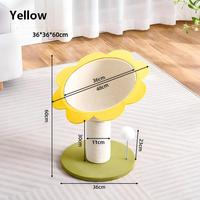 Nouveau Lit pour chat en forme de tournesol, avec grande capsule spatiale, poteau en corde de chanvre résistant aux griffures, stable et facile à nettoyer, pour animaux de compagnie