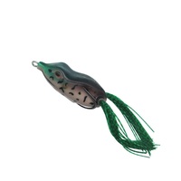 Leurre de pêche flottant de surface de haute qualité 6cm 14g, grenouille en caoutchouc colorée, appât souple bionique pour poissons d'eau douce (lac, ruisseau, rivière)