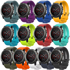 Bracelet en silicone sport 22 mm 26 mm pour Garmin <span class=keywords><strong>Fenix</strong></span> <span class=keywords><strong>5</strong></span> Plus 5x <span class=keywords><strong>Sapphire</strong></span> 6 6X 7 7X 8 8Pro Epix Pro 970 965, bracelet de montre à libération rapide - Product Image 2