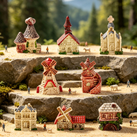 Ornements de maison en résine miniatures en gros, miniatures de jardin féerique, miniatures de maison de poupée, ornements de micro-paysage, décorations DIY