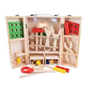 2020 New Wholesale Educational Kids Multi Function Wooden Repair <b>Tools</b> Kit <b>Toy</b> - Product Image 1