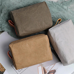 Pochette cosmétique personnalisée en papier DuPont, sac de rangement cosmétique portable pour voyage, sac de rangement minimaliste et tendance Instagram - Product Image 4