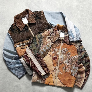 Chaqueta de Hombre Hecha a Mano de Alta Calidad, Tejida a Crochet, con Cierre Completo, Cuello Camisero, Estilo Holgado y Extra Grande, Chaqueta Fuzzy - Product Image 2