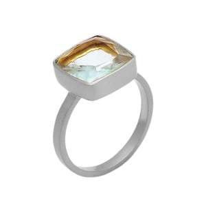 Anillo de Plata de Ley 925 chapado en oro de la mejor calidad, joyería de boda de Topacio Azul genuino, conjunto de diseños únicos con CASA DE PLATA - Product Image 6