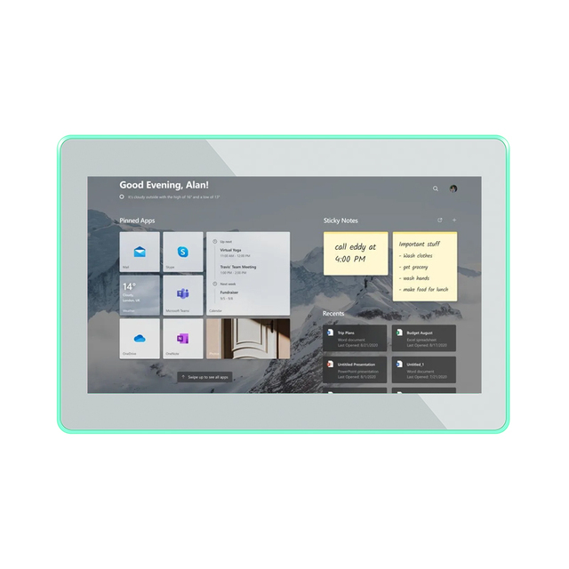 Smart Home Assistant 15.8\" AIO Android POE Tablet PC 2GB Rockchip New Business 15.8\" Capacitive Touch Screen LED Lights