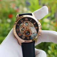 Nouvelle Montre Homme Mécanique Automatique Squelette L ME3029 2025 en Acier Inoxydable 44mm avec Bracelet en Cuir, Luxe Sport, Aiguilles, Étanche 50m