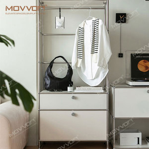 Portable Metal Wardrobe <strong>Closet</strong> Clothes Bedroom Wardrobe Steel Frame Luxury <strong>Closet</strong> Design - Product Image 2