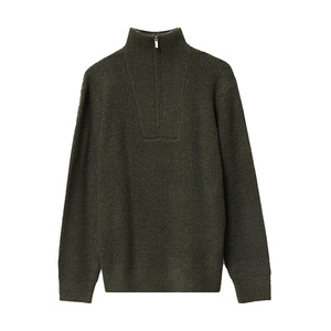 Pull polyvalent pour homme à col camionneur côtelé et rayé, respirant, fabriqué en mélange de polyester de qualité supérieure, confort tout au long de la journée, style décontracté raffiné - Product Image 1