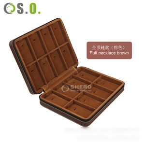 Boîte de rangement pour bijoux de luxe de haute qualité, boîte à bijoux de voyage, grande capacité, boîte à bijoux en cuir fonctionnelle avec poignée et serrure - Product Image 5