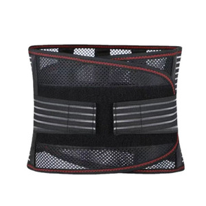 Cinturón de soporte lumbar de malla transpirable con placa de acero para aliviar el dolor de cintura, talla para adultos S M L XL, gris y negro - Product Image 5