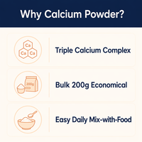 Complément Triple Calcium pour Chiens – Poudre pour la Croissance Osseuse 200g – À Mélanger avec la Nourriture Quotidiennement – Pack Économique en Vrac pour Chiots