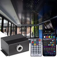 Professionelle DMX Master-Slave 15W Glasfaser-Lichtgeneratoren Einzelport Dual-Rad LED-Lichtquelle für Sternenhimmel-Projekte