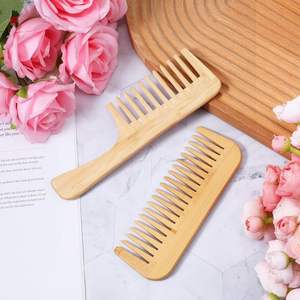 Peine de Bambú Natural Ecológico Más Vendido, Peine Antiestático de Dientes Anchos, Peine de Madera de Alta Calidad para Peluquería - Product Image 3