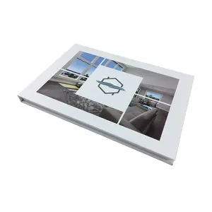 Sıcak satış reklam özelleştirilmiş tasarım 7 inç A5 sert arka düğün Video broşür kartı davetiye