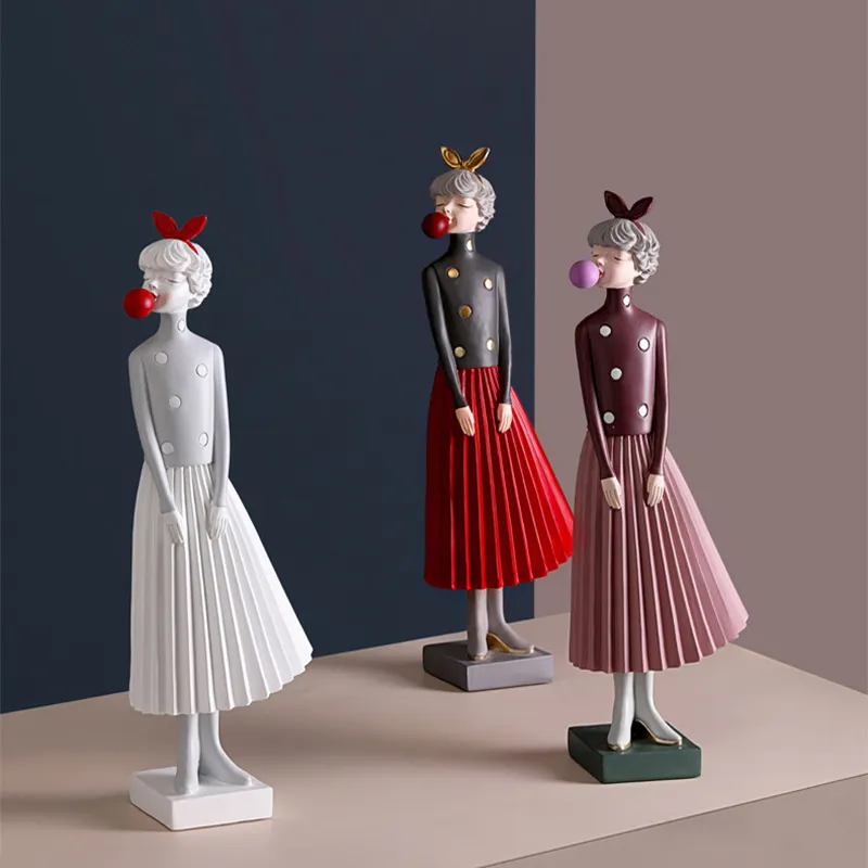 북유럽 크리 에이 티브 아트 버블 소녀 슬림 장식 장식품 홈 장식 북유럽 장식 현대 장식