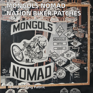 แพทช์ปักลาย MFFM สำหรับเสื้อผ้ามอเตอร์ไซค์ แจ็คเก็ตไบค์เกอร์ ผ้าเดนิม ลายปักติดด้วยความร้อน <span class=keywords><strong>หมวก</strong></span> Mongols Nomad Nation - Product Image 2