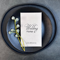 Livrets de menus de mariage en papier fait main Greenery – Menus de dîner personnalisés modernes pour événements avec messages