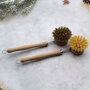 Replacement Kitchen Dish Pot Washing <b>Brush</b> Sisal Bristle <b>Scrub</b> <b>Brush</b> - Product Image 6
