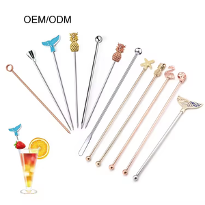 Accessoires de Bar avec Logo Personnalisé en Acier Inoxydable, Rose, Or, Argent, Cuivre, Cocktail, Bâton de Mélange, Agitateur de <span class=keywords><strong>Café</strong></span> <span class=keywords><strong>Réutilisable</strong></span> - Product Image 4