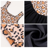 Tiaose Wholesale New Design Sleeveless Printed Mesh Yoga Dress Girl Tutu Active Dress Girl Sports Dress