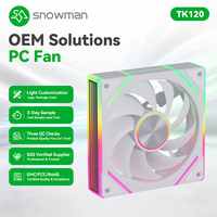 Ventilateur de boîtier PC SNOWMAN TK120-6PIN-WH 120mm blanc ARGB 45CFM 1200 tr/min fixe 6 broches à roulement hydraulique 12V DC uniquement – Vente en gros