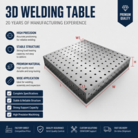 Table de soudage 3D résistante à l'usure avec surface nitridée et plateforme multi-trous pour l'assemblage de métaux